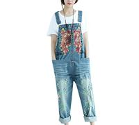 Youlee Donna Annata Denim Tuta Giarrettiere Pantaloni Stile 5 Blu