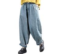 Youlee Donna Estate Patchwork Harem Pantaloni Distrutto Jeans Pantaloni a Gamba Larga Style 6 M