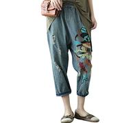Youlee Donna Estate Primavera Vita Elastica Harem Pantaloni Blu