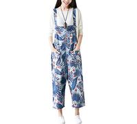 Youlee Donna Pantaloni larghi Denim Salopette tutine Pantaloni Style 13