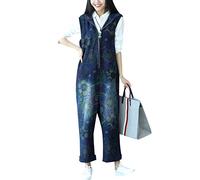 Youlee Donna Pantaloni larghi Denim Salopette tutine Pantaloni Style 28
