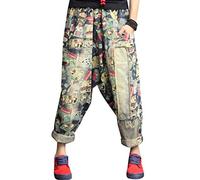 Youlee Donna Vita Elastica Pantaloni Harem Jeans di Cotone Style 5