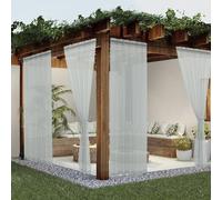youleyar Tende velate per esterni, per patio, impermeabili, 2 pannelli, effetto lino, tasca per asta, per interni, in voile, per soggiorno, camera da letto, veranda, pergola, gazebo (132 x 213 cm