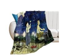 YOUMAN Grave of The Fireflies Studio Ghibli - Coperta in flanella per letto a tema anime, in pile leggero, per tutte le stagioni, per divano e divano, 152,4 x 203,2 cm