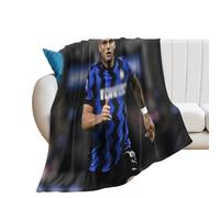 YOUMAN Lautaro Martínez - Coperta in pile con motivo atleta argentino, decorazione autunnale, per la casa, per letto, divano, campeggio, morbida, 76,2 x 101,6 cm