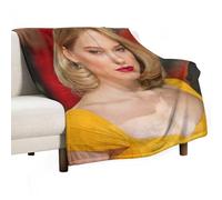 YOUMAN Léa Seydoux - Coperta in pile di flanella, con famosa attrice francese, per tutte le stagioni, decorazione autunnale, 76,2 x 101,6 cm