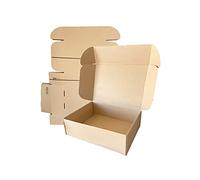 Youmar Solutions - Confezione da 25 scatole (misura L) Cartone Kraft per spedizioni autosufficienti per e-commerce e cartoline, medio 31x18x9cm