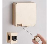 YOUMEISI Stendibiancheria, Stendibiancheria Retrattile for Interni, Stendibiancheria Retrattile Automatico da 6 Metri, Stendibiancheria Cool Invisibile a Filo Resistente, Linea Singola(Gold)