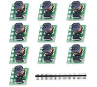 Youmile 10 pezzi DC-DC 1.5V 1.8V 2.5V 3V 3.3V 3.7V 4.2V a 5V modulo convertitore boost Modulo di alimentazione tensione step-up con intestazione 40 pin