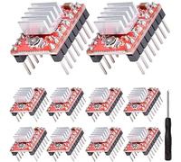 Youmile 10 pz A4988 Modulo driver motore passo-passo Stepstick Stepper Modulo driver regolabile con cacciavite per dissipatore di calore per stampante 3D Reprap CNC Machine