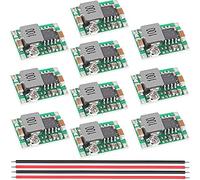Youmile 10 pz Mini360 DC-DC Buck Converter Regolatore di Tensione Step Down Modulo Convertitore di Potenza da 4.75-23V a 1.0-17V 3A con 26AWG Cavo Rosso e Nero per l'alimentazione del dispositivo DIY