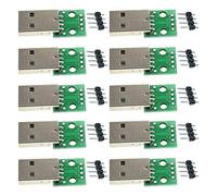 YOUMILE 10Pcs Connettore maschio fai-da-te/MINI MICRO Adattatore da USB a DIP 2.54mm Connettore femmina a 5 pin Tipo B Convertitore PCB USB 2.0 femmina USB 3.0