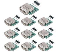 Youmile 10Pcs Connettore maschio fai-da-te/MINI MICRO Adattatore da USB a DIP 2.54mm Connettore femmina a 5 pin Tipo B Convertitore PCB USB 2.0 femmina USB 3.0