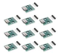 YOUMILE 10Pcs Connettore maschio fai-da-te/MINI MICRO Adattatore da USB a DIP 2.54mm Connettore femmina a 5 pin Tipo B Convertitore PCB USB 2.0 femmina USB 3.0