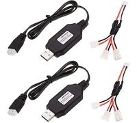 YOUMILE 2 cavi di ricarica USB XH-3P, 7,4 V, 1 A, ricarica rapida per batteria LiPo 2S, RC auto, camion, Rock Crawler, FPV, Drone Quadcopter