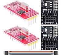 Youmile 2 pezzi AD7705 Dual 16-Bit ADC Modulo di acquisizione dati Guadagno di ingresso Interfaccia SPI programmabile TM7705, con adattatore NRF24L01 Cavo DuPont