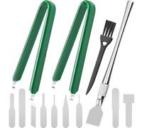 Youmile 2 pezzi interruttore estrattore Estrattore IC Estrattore per interruttori antistatici in acciaio inox Strumento di rimozione PCB con spazzola Kit di strumenti per la riparazione della CPU