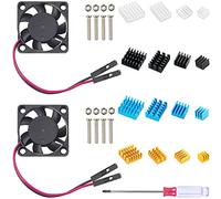 Youmile 2 pezzi per ventola Raspberry Pi 4, ventola di raffreddamento 30x30x7mm DC 5V ventola di raffreddamento CPU senza spazzole con kit di viti per dissipatore di calore cacciavite