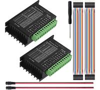 Youmile 2 pezzi TB6600 4A 9-42V Driver motore passo-passo Controller CNC 32 suddivisione Nema tb6600 Single Axes Hybrid con cavo DuPont Cavo DC femmina cacciavite DC femmina