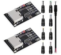 Youmile 2 pezzi USB-C PD Trigger Module PD/QC2.0 3.0 QC4+ Decoy Board Fast Charge 9V 12V 15V 20V 5A Boost Power Module Tensione di uscita a impostazione fissa con kit di connettori CC Cavo maschio CC