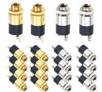 Youmile 20 pz 3,5 mm Stereo Jack Mount Connettore per cuffie audio PJ-392 Placcatura in oro e argento Resistente e anti-interferenza, per cuffie audio MP3 fai da te