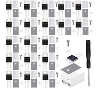 Youmile 20 pz IRF4905 Mosfet Transistor IRF4905P IRF4905PBF 74A 55V P-Channel Power MOSFET TO-220AB Transistor ad effetto di campo a 3 pin con rondella del dissipatore Cacciavite in gomma siliconica