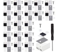 Youmile 20 pz IRF640 IRF640N Mosfet Transistor 18A 200V IRF640NPBF N-Channel Power MOSFET TO-220AB Transistor ad effetto di campo a 3 pin con rondella del dissipatore Cacciavite in gomma siliconica