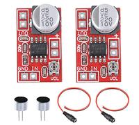 Youmile 2PCS DC 5V-12V Mini Scheda Amplificatore Microfono Micro Electret Amplificatore MIC Modulo Amplificatore A Condensatore con 2PCS Microfono Electret, 2PCS Cavo di Alimentazione