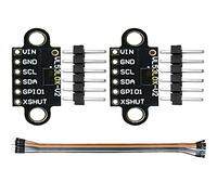 Youmile 2Pcs VL53L0X Sensore di intervallo Tempo di volo Laser Sensore di misurazione della distanza di volo Breakout del modulo 940nm GY-VL53L0XV2 I2C IIC 3.3V / 5V