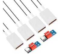 Youmile 4 pz. Elemento riscaldante PTC Piastra riscaldante Nucleo riscaldante elettrico Temperatura costante AC/DC 12V/100℃/1-5W Guscio in alluminio con modulo decoy a tensione regolabile PD/QC