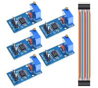 Youmile 5 Pack NE555 Generatore di impulsi Modulo di uscita a canale singolo a frequenza regolabile per Arduino Smart Car con cavo Dupont