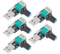 Youmile 5 pcs Regolatore di velocità della ventola USB DC 5V Mini ventola USB Regolatore continuo DC 4-12V a 2.5-8V 5W Ingresso USB Micro ingresso con funzione di commutazione