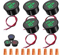 Youmile 5 pz DC 5-100V Voltmetro digitale LED Display digitale Voltmetro automatico Rilevatore di tensione per auto Tester Monitor con tappo a manopola per moto Barca Camion Camper Caravan(Verde)