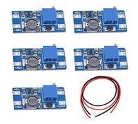 Youmile 5 Pz DC-DC Step Up Boost Convertitore di Potenza da 2V-24V a 5V-28V 2A Regolatore di Tensione Regolabile Modulo di Alimentazione per Arduino con Cavo 24AWG