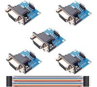 Youmile 5 pz MAX3232 RS232 a TTL Femmina Porta Seriale Modulo Convertitore DB9 Connettore da 3.3 V a 5 V MAX3232 Modulo Radice con Linea Dupont per Aggiornamenti Attrezzature