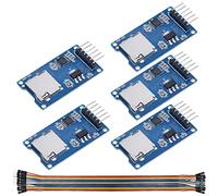 Youmile 5Pack Micro SD Scheda di memoria Micro SD Card Module Scheda di espansione Storage a 6 pin con interfaccia SPI Micro SD TF Card Memory Shield Modulo per Arduino Raspberry Pi con cavo Dupont