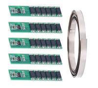 Youmile 5PCS 1S 15A 3.7V 6MOS Scheda di protezione della batteria al litio 18650 Modulo caricatore BMS Scheda di protezione PCB per cella di batteria al litio Li-ion con striscia di nichel
