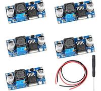 Youmile 5pcs DC-DC 3.2-46V a 1.5-35V 3A Buck Converter Regolatore di tensione Buck regolabile Modulo di alimentazione con cacciavite a filo nero rosso