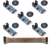 Youmile 5Pcs Sensore di misurazione della velocità LM393 Modulo di misurazione della velocità Tacho Sensor Slot Tipo accoppiatore ottico per MCU RPI per Arduino Kit fai-da-te con encoder