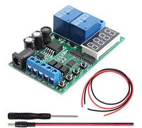 Youmile 5V - 24V DC Motor Modulo di controllo avanti/indietro Tempo di ritardo Cicli di tempo Relè Scheda controller motore con cavo rosso e nero Cavo DC maschio Cacciavite