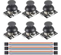 Youmile 6 pezzi Modulo joystick XY a doppio asse Modulo PS2 Leva di controllo del joystick di gioco Sensore KY-023 Modulo breakout joystick a doppio asse XY con cavo DuPont per Arduino