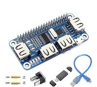 Youmile Hub USB a 4 porte con USB 2.0/1.1, Onboard to UART, Micro USB e lettore di schede per Raspberry Pi