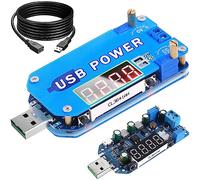 Youmile Modulo di alimentazione USB 15W DC-DC Buck Boost Convertitore di tensione DC 5V a 3.3V 9V 12V 24V 30V DP2 Step Up/Down regolabile con cavo di prolunga USB