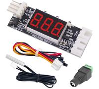 Youmile Modulo di controllo della velocità della ventola, modulo della ventola PWM termostato, DC 12V 3A 4-Wire PC CPU Fan Display digitale con sonde di temperatura NTC connettore femmina DC