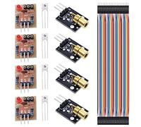 Youmile Modulo sensore laser 4PCS Modulo ricevitore laser tubo non modulatore per Arduino con modulo trasmettitore laser 4PCS KY-008 650nm, cavo Dupont