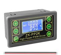 Youmile PWM Cycle Delay Drive Module ZK-PP2K 8A Dual Mode Dimmer ad alta potenza Regolatore di velocità del motore Ciclo di frequenza degli impulsi LCD 1Hz-150KHz, con cavo rosso e nero