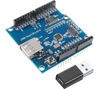 Youmile Scheda di sviluppo USB Host Shield per Arduino UNO MEGA 2560 1280 MAX3421 supporto per Android ADK e funzione USB HUB con adattatore da USB a Type-C OTG