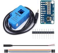 Youmile SCT013 trasformatore di corrente split core sensore non invasivo AC 100A 50MA split core con Scheda di conversione ADC+ cavo audio femmina + cavo DuPont 10PIN maschio e femmina