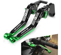 YOUMOTECH per Kawasaki Ninja 650 2017-2023 Z650 2017-2023 Maniglia regolabile pieghevole estensibile per freno e frizione accessori leva freno a mano in alluminio CNC (Z650-nero verde)
