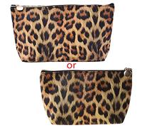 YOUNAFEN Borsa cosmetica da viaggio con motivo leopardato stampato per trucco per astuccio da toilette organo